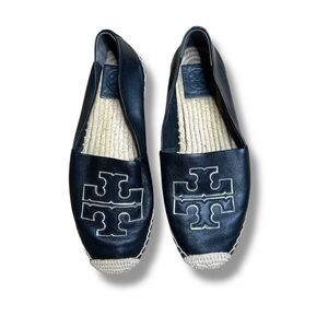 Tory Burch “ Ines “ Espadrille Black Flats size 7.5